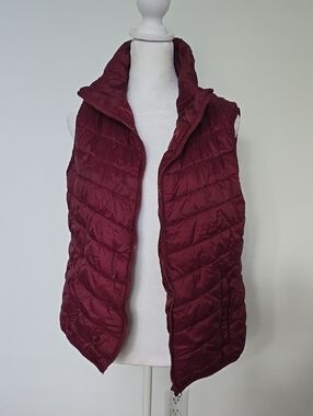 Arizona Jean Company Maroon Quilted Puffer Vest